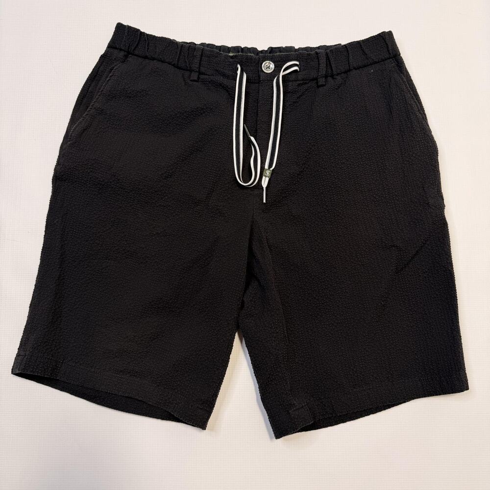FootJoy X Todd Snyder Shorts Mens Large Black Chino Golf 9 Inseam Drawstring
